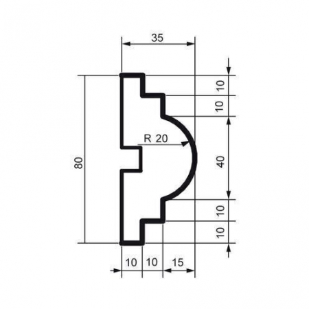 Brâu pentru exterior, MC 149, 8cm x 3.5cm x 200cm [1]