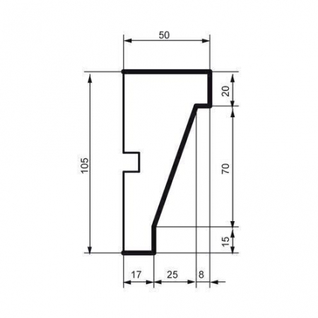 Brâu pentru exterior, MC 153, 10.5cm x 5 cm x 200cm [1]