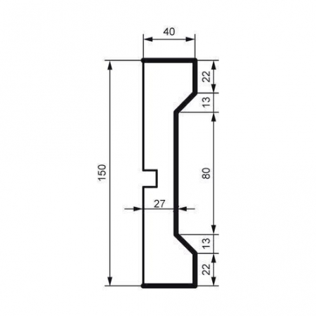 Brâu pentru exterior, MC 161, 15cm x 4cm x 200cm [1]