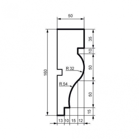 Brâu pentru exterior, MC 166, 16cm x 5cm x 200cm [1]