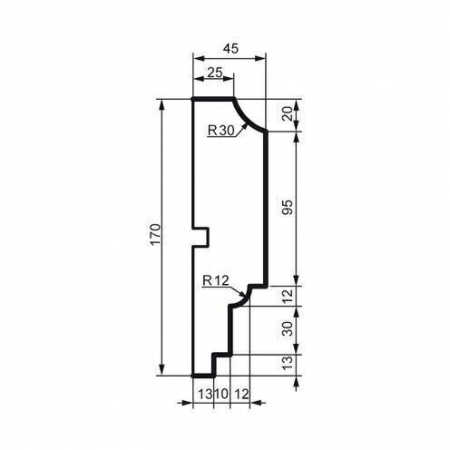 Brâu pentru exterior, MC 167, 17cm x 4.5 cm x 200cm [1]