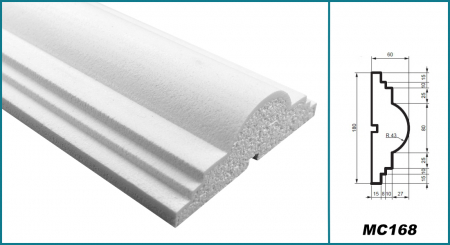 Brâu pentru exterior, MC 168, 18cm x 6cm x 200cm [4]