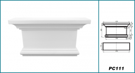Capitel/baza pentru pilastru, PC 111, 41cmx 22cm x 11.2cm [1]
