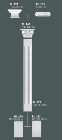 Capitel pilastru, Grand Decor, PL 261, 30.8cmx17.8cmx9cm [1]