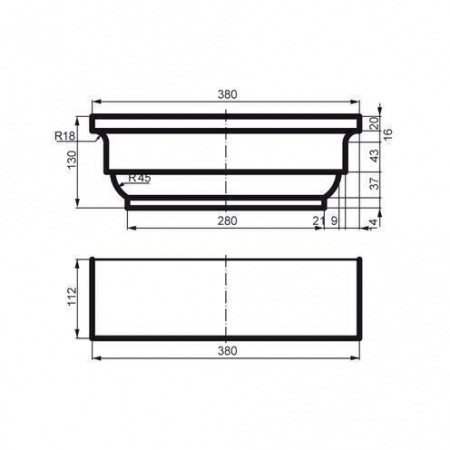 Capitel pilastru, PC 107, 38cm x 13cm x 11.2cm [2]