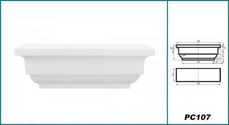 Capitel pilastru, PC 107, 38cm x 13cm x 11.2cm [1]