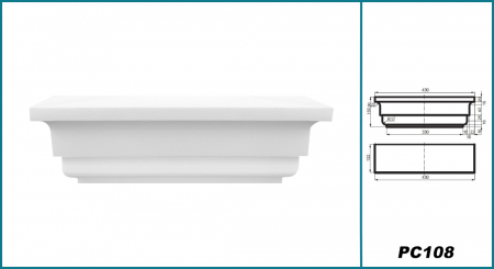 Capitel pilastru, PC 108, 43cm x 13cm x 12.2cm [1]