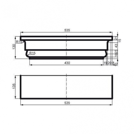 Capitel pilastru, PC 109, 53.5cm x 13cm x 13.5cm [2]