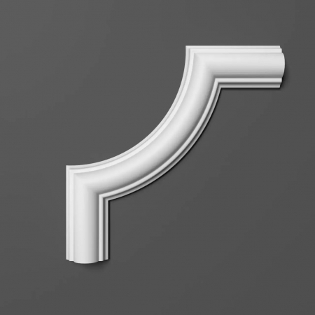 Profile din HDP ( polimeri cu inalta densitate) - Coltar pentru brau decorativ, din HDP, HCR 501-1, 15.4cmx15.4cm