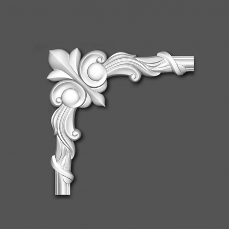 Pentru decorari si amenajari interioare - Coltar pentru brau decorativ, din HDP, HCR 501-3, 28cmx28cm