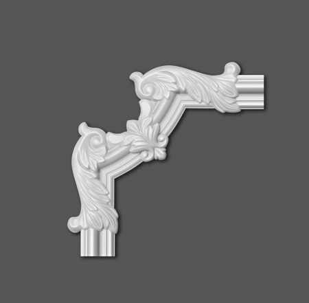 Pentru decorari si amenajari interioare - Coltar pentru brau decorativ, din HDP, HCR 517-2, 25.8cmx25.8cm