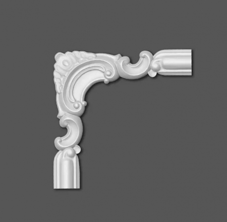 Pentru decorari si amenajari interioare - Coltar pentru brau decorativ, din HDP, HCR 518-3, 22cmx22cm