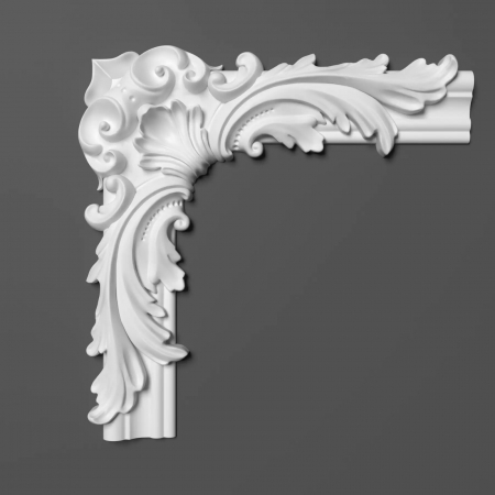 Profile din HDP ( polimeri cu inalta densitate) - Coltar pentru brau decorativ, din HDP, HCR 524-2, 28cmx28cm