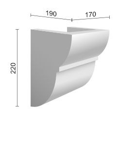 Console si elemente conectare - Consolă decorativă ED 015 19cmх17cm - culoare rosu clasic
