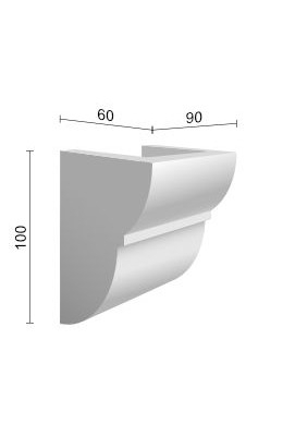 Console si elemente conectare - Consolă decorativă ED 017 6cmх9cm - culoare gri