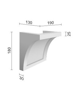 Console si elemente conectare - Consolă decorativă ED 025  19cmх13cm - culoare gri