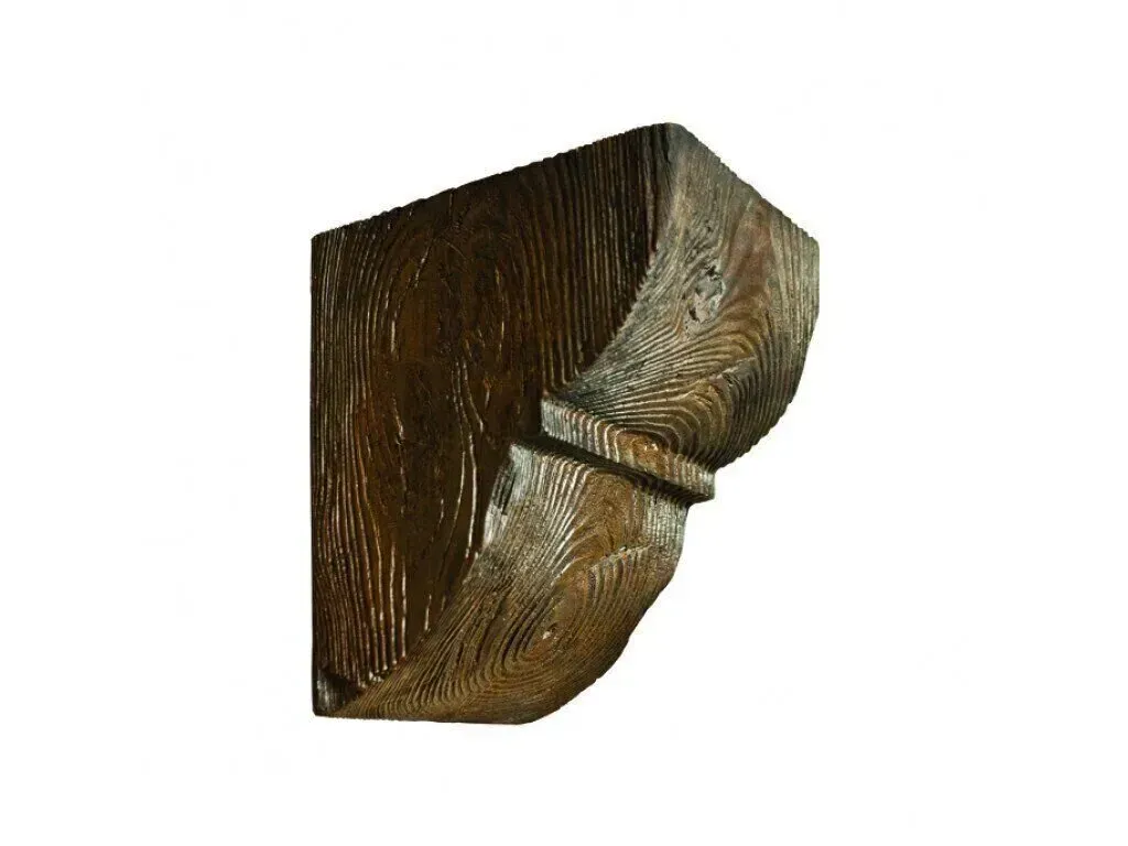 Grinzi decorative din poliuretan - Consolă decorativă rustică EQ 015 19cmх17cm - culoare stejar inchis