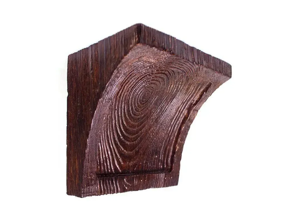 Grinzi decorative din poliuretan - Consolă decorativă rustică EQ 025 19cmх13cm - culoare stejar inchis