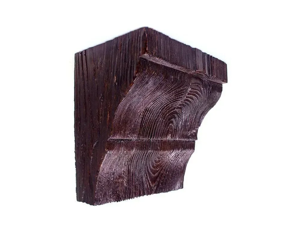 Grinzi decorative din poliuretan - Consolă decorativă rustică EQ 035 19cmх13cm - culoare stejar inchis