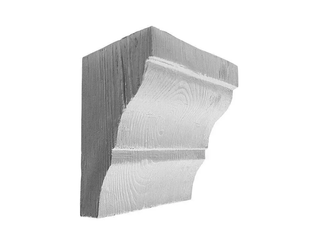 Grinzi decorative din poliuretan - Consolă decorativă rustică EQ 035 19cmх13cm - culoare alba