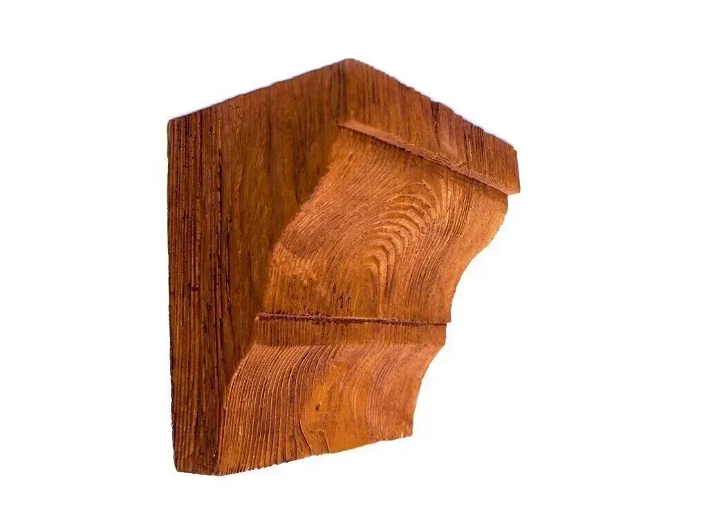 Grinzi decorative din poliuretan - Consolă decorativă rustică EQ 035 19cmх13cm - culoare ster deschis