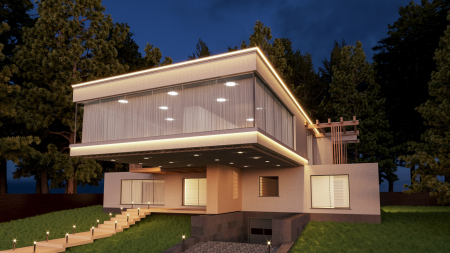 Cornișă de exterior, KC 305 LED, 25cm x 22cm x 200cm [9]