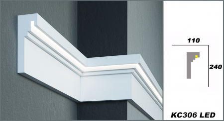 Cornișă de exterior, KC 306 LED, 11cm x 24cm x 200cm [4]