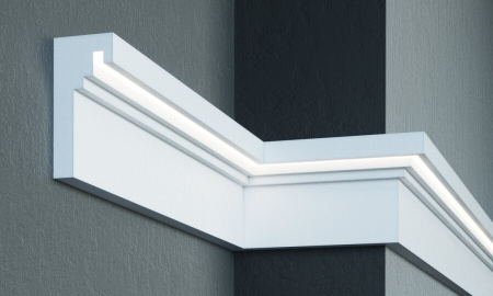 Scafe luminoase-profile pentru iluminare indirecta cu LED-exterior - Cornișă de exterior, KC 306 LED, 11cm x 24cm x 200cm
