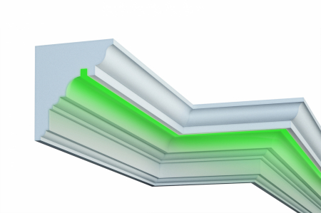 Cornișă de exterior, KC 307 LED, 22cm x 25cm x 200cm [3]