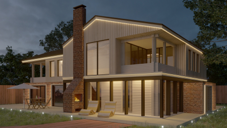 Cornișă de exterior, KC 308 LED, 12.5cn x 28.5cm x 200cm [11]