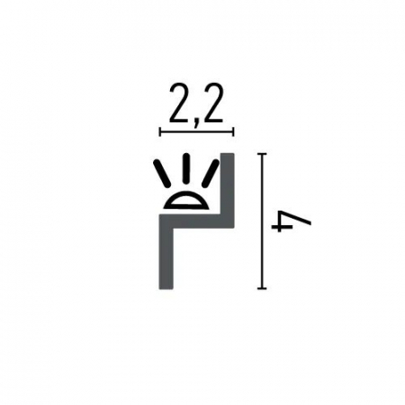 Cornisa decorativa din HDP, KH 902, 4cmx2.2cmx200cm [2]