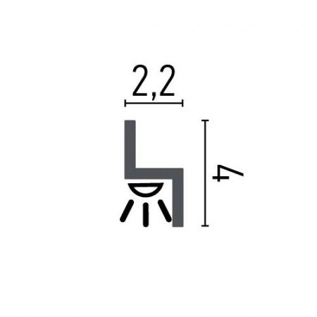 Cornisa decorativa din HDP, KH 902, 4cmx2.2cmx200cm [5]