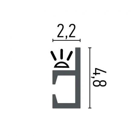 Cornisa decorativa din HDP, KH 903, 4.8cmx2.2cmx200cm [1]