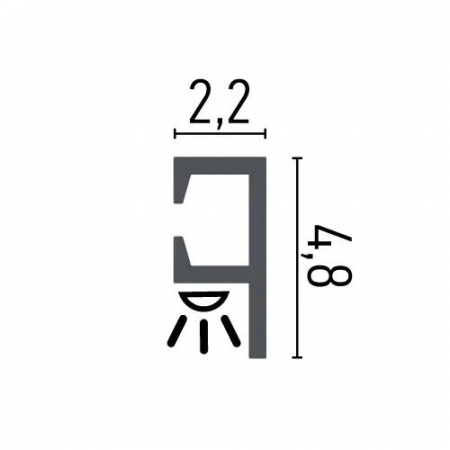 Cornisa decorativa din HDP, KH 903, 4.8cmx2.2cmx200cm [3]