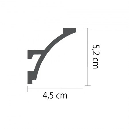 Cornisa decorativa din HDP, KH 904, 5.2cmx4.5cmx200cm [2]