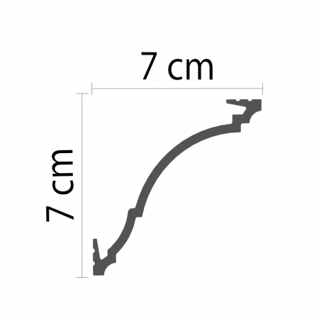 Cornisa decorativa din HDP, KH 912, 7cmx7cmx200cm [1]