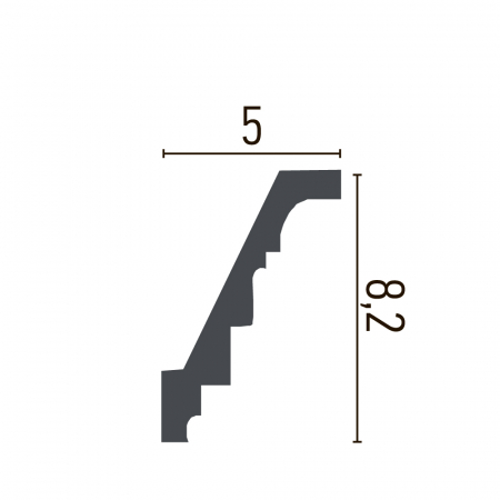 Cornișă din poliuretan, Grand Decor, C 702, 8.2cmx5cmx200cm [1]