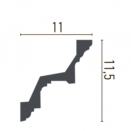 Cornisa din poliuretan,Grand Decor, C 725, 11cmx11.5cmx200cm [1]