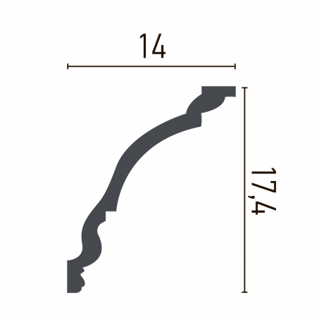 Cornișă din poliuretan,Grand Decor, C 727, 17.4cmx14cmx200cm [1]