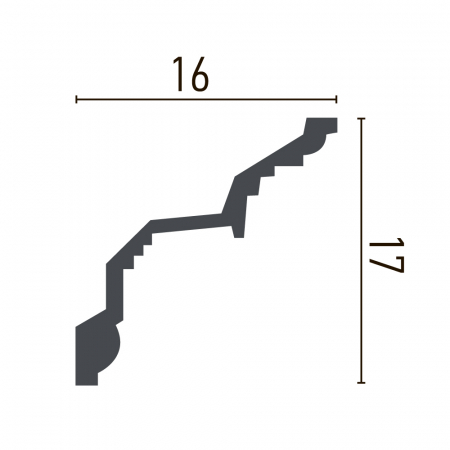 Cornisa din poliuretan,Grand Decor, C 918, 16cmx17cmx200cm [1]