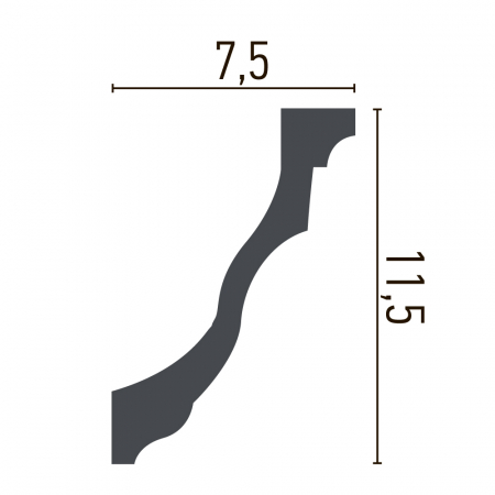 Cornisa din poliuretan,Grand Decor, C 921, 11.4cmx8cmx200cm [1]