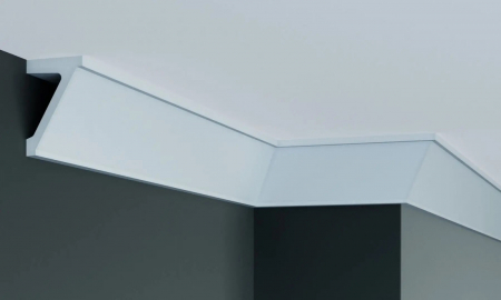 Scafe luminoase- profile pentru banda led, de interior - Cornisa din poliuretan,Grand Decor, P 881, 8.5cmx5.5cmx200cm