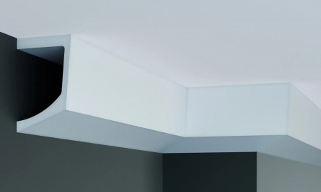 Scafe luminoase- profile pentru banda led, de interior - Cornisa din poliuretan,Grand Decor, P 885, 13cmx8.3cmx200cm