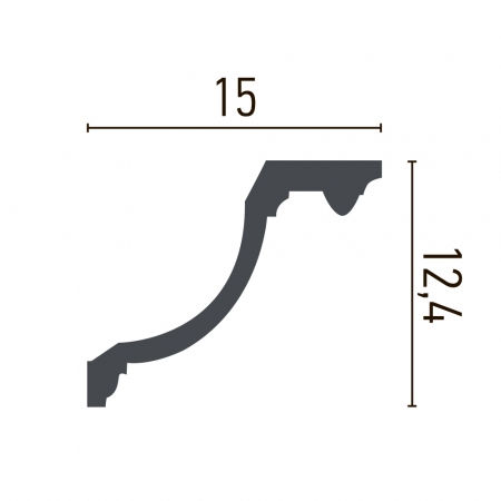 Cornisa din poliuretan,Grand Decor, P 933, 15.4cmx12cmx200cm [2]