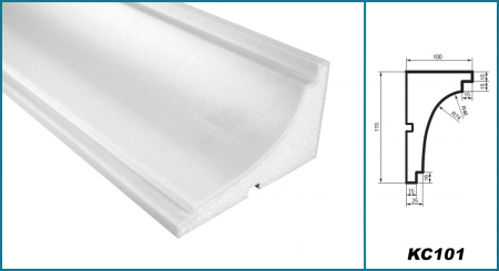 Cornișă pentru exterior, KC 101, 17cm x 10cm x 200cm [4]