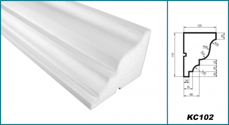 Cornișă pentru exterior, KC 102, 17cm x 12.5cm x 200cm [4]