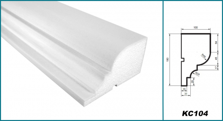 Cornișă pentru exterior, KC 104, 18cm x 10cm x 200cm [4]
