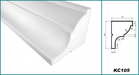Cornișă pentru exterior, KC 105, 20cm x 16.5cm x 200cm [4]