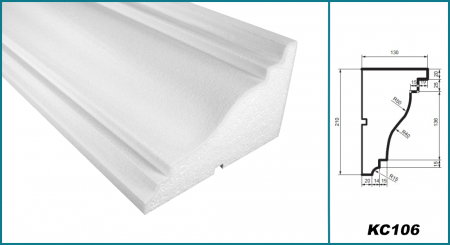 Cornișă pentru exterior, KC 106, 21cm x 13cm x 200cm [4]