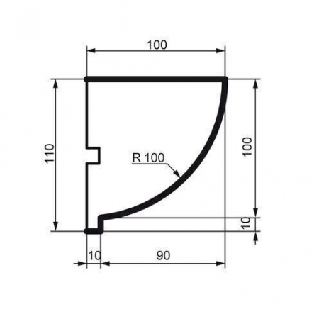 Cornișă pentru exterior, KC 109, 11cm x 10cm x 200cm [1]
